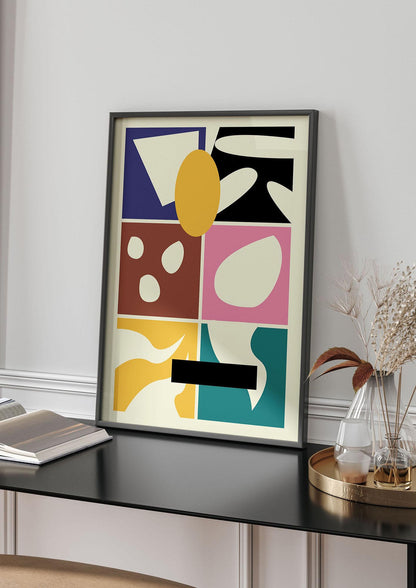 Abstract Collage Mixed Colour One Art For The Home - living room 4
