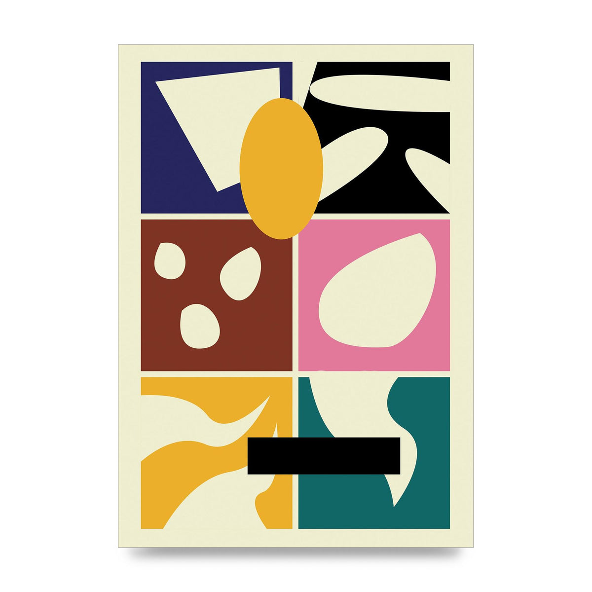 Abstract Collage Mixed Colour One Art For The Home - unframed print