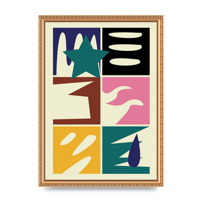 Abstract Collage Mixed Colour Four Art For The Home - A3 framed
