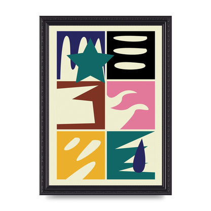 Abstract Collage Mixed Colour Four Art For The Home - A4 framed