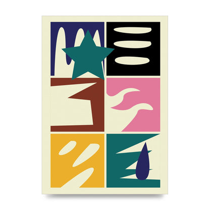 Abstract Collage Mixed Colour Four Art For The Home - unframed print