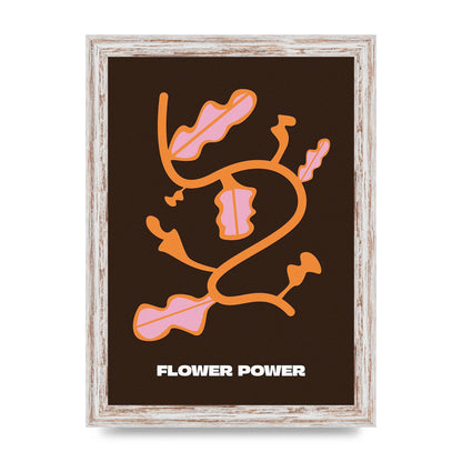 Flower Power Wall Art - A4 framed