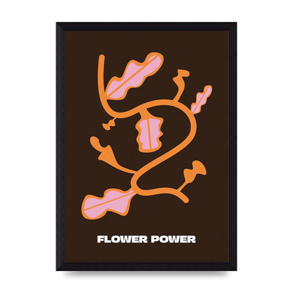 Flower Power Wall Art - A4 framed