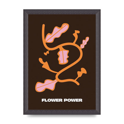 Flower Power Wall Art - A4 framed