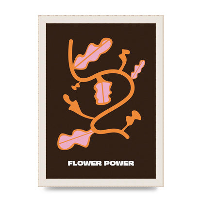 Flower Power Wall Art - A4 framed