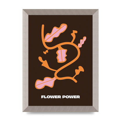 Flower Power Wall Art - A4 framed