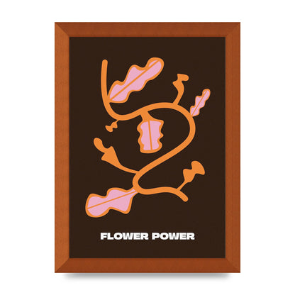 Flower Power Wall Art - A4 framed