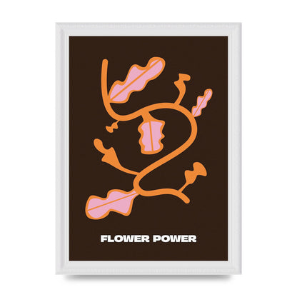 Flower Power Wall Art - A4 framed