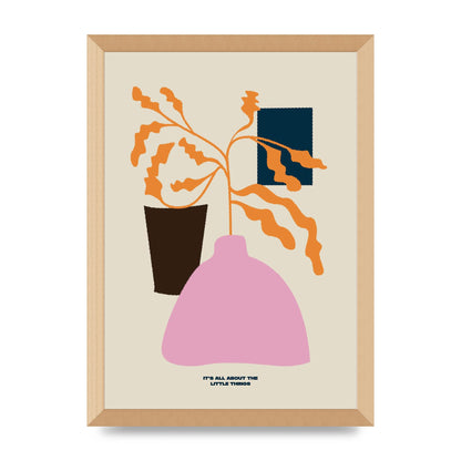 Little Things Still Life Art For The Home - A3 framed