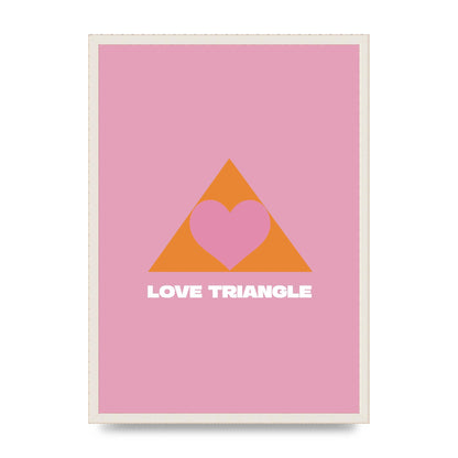Love Triangle Printed Poster - A2 framed