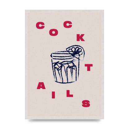 Cocktails" Wall Art - A2 framed