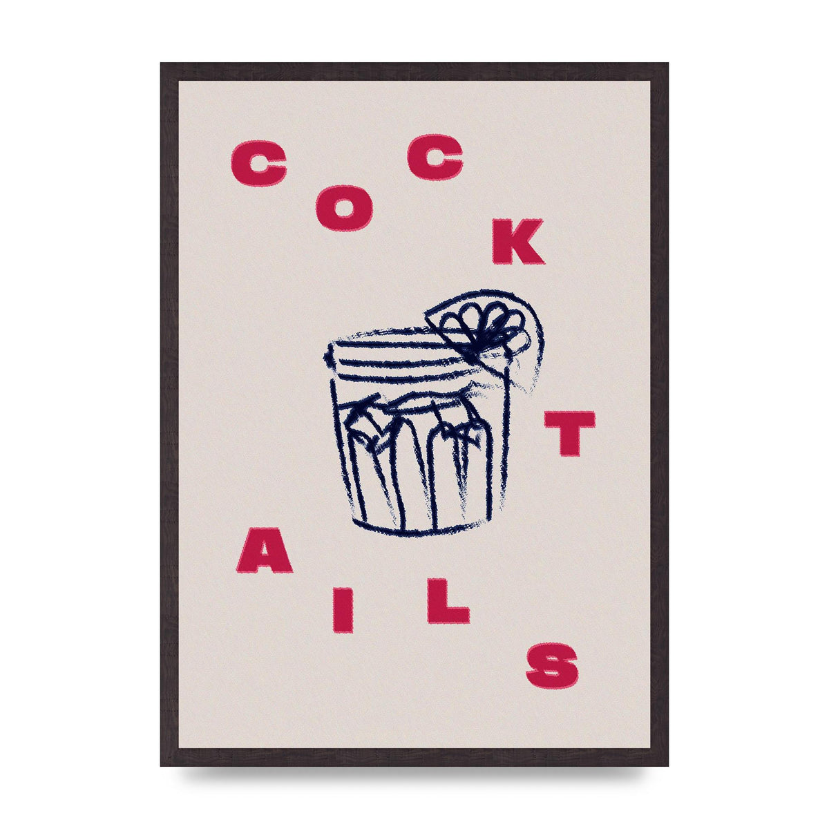 Cocktails" Wall Art - A2 framed