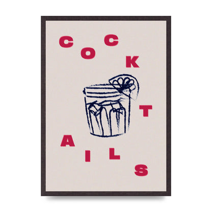 Cocktails" Wall Art - A2 framed