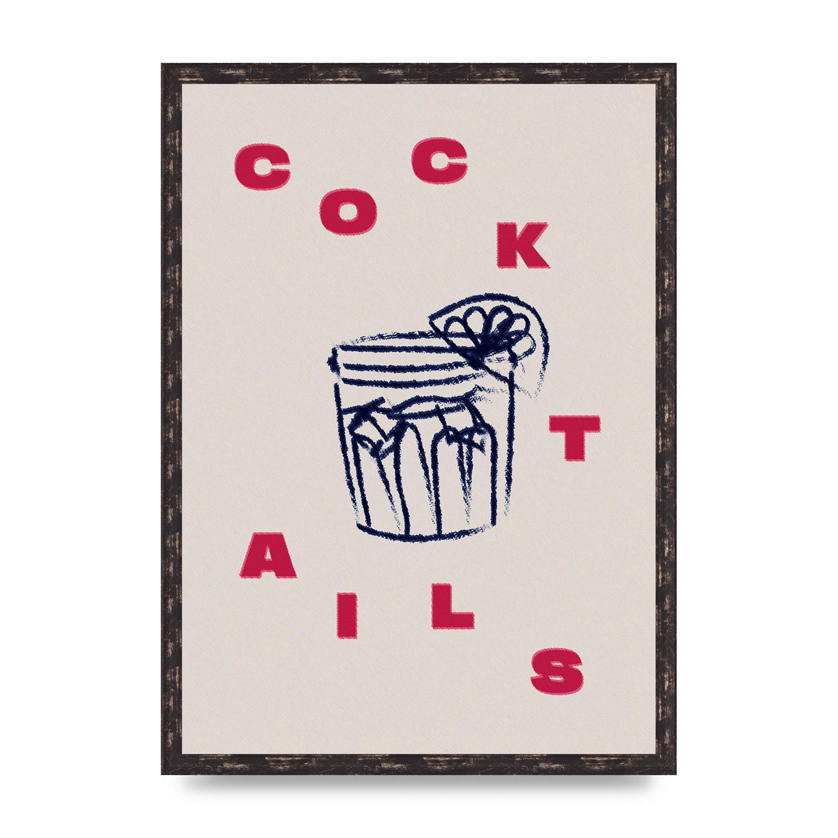 Cocktails" Wall Art - A2 framed