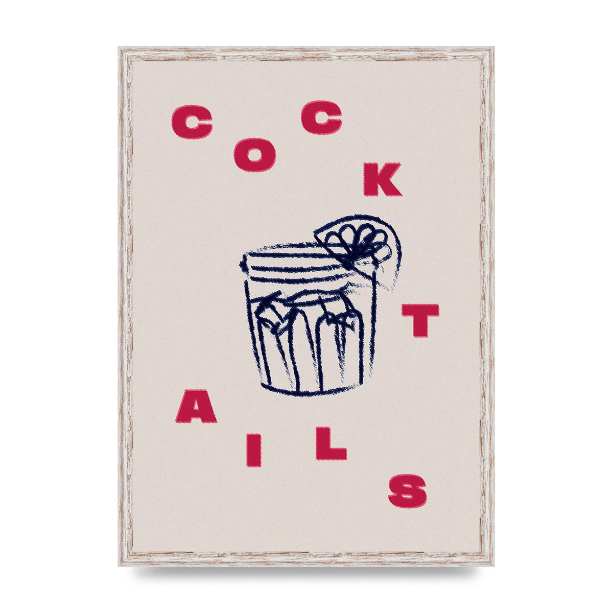 Cocktails" Wall Art - A2 framed