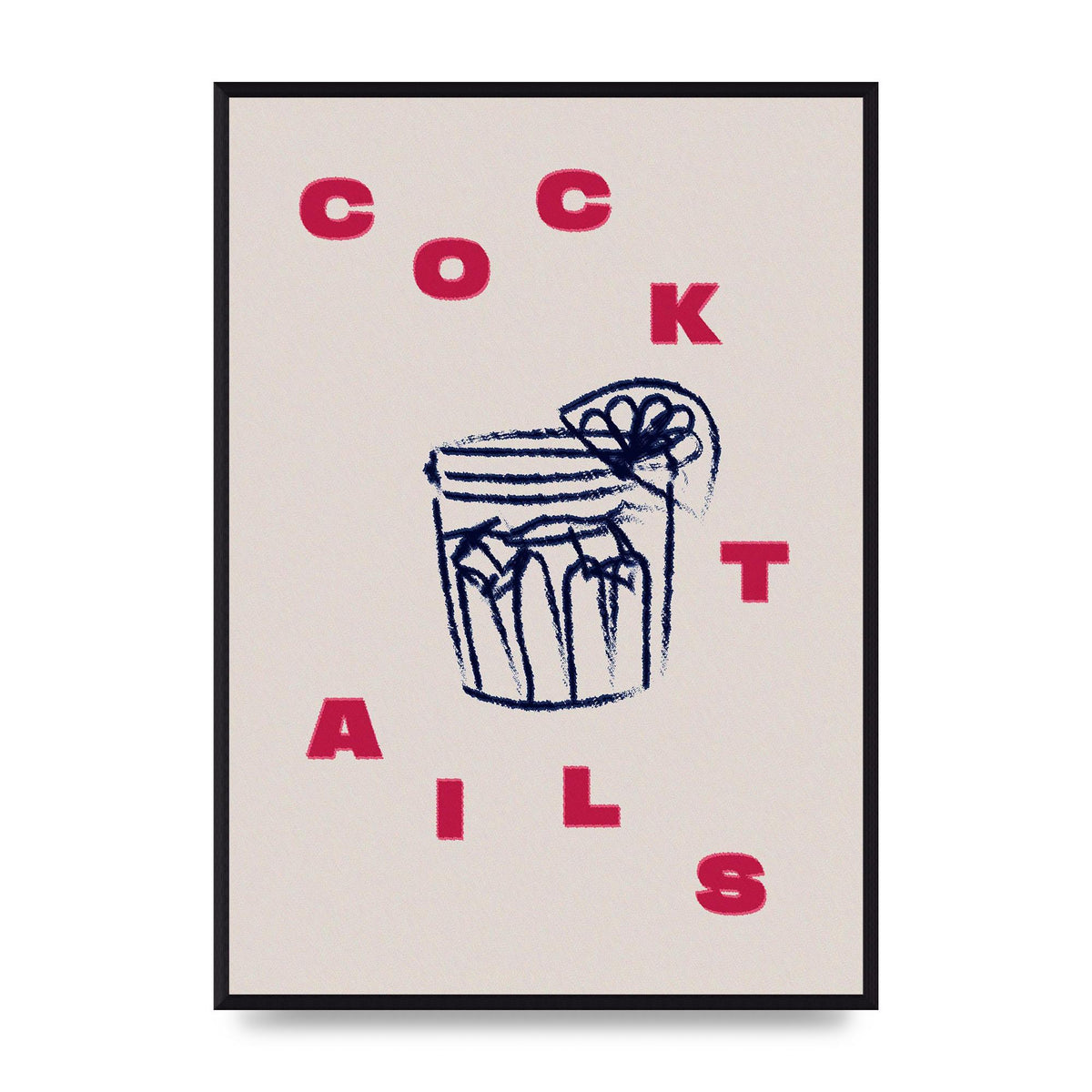 Cocktails" Wall Art - A2 framed
