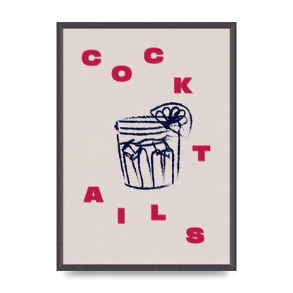 Cocktails" Wall Art - A2 framed