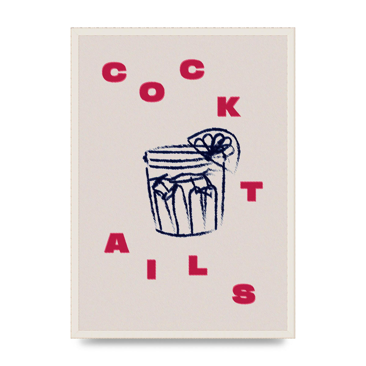 Cocktails" Wall Art - A2 framed