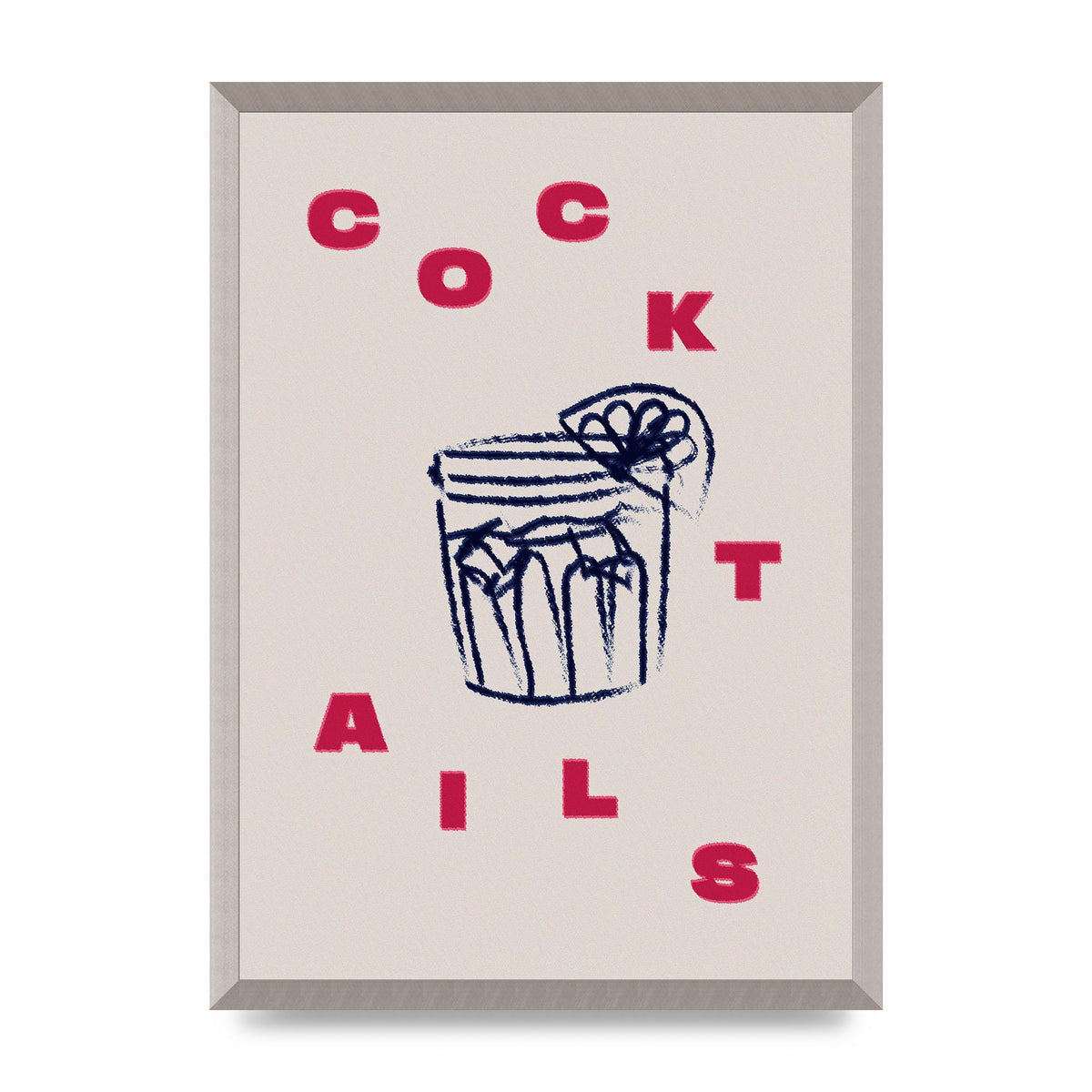 Cocktails" Wall Art - A2 framed