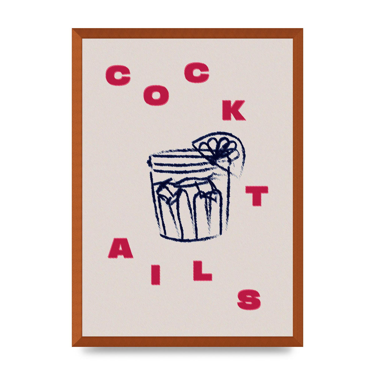 Cocktails" Wall Art - A2 framed