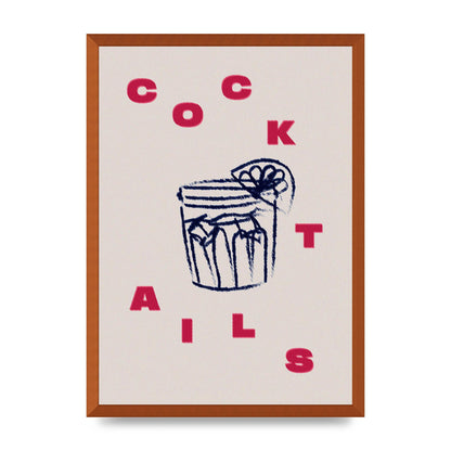 Cocktails" Wall Art - A2 framed