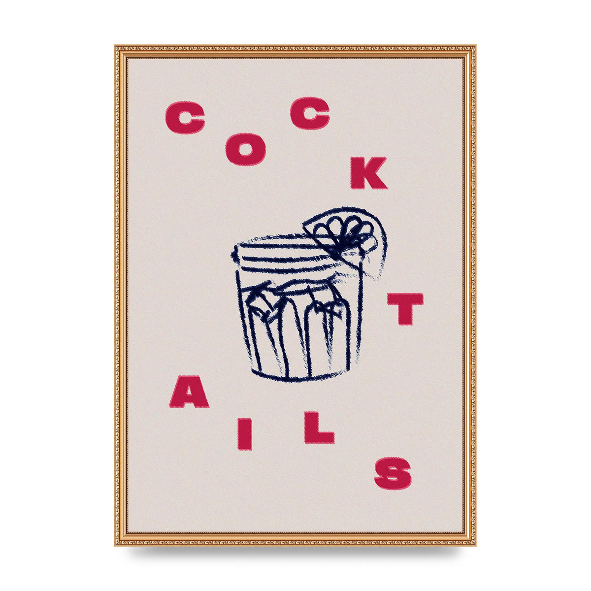 Cocktails" Wall Art - A2 framed