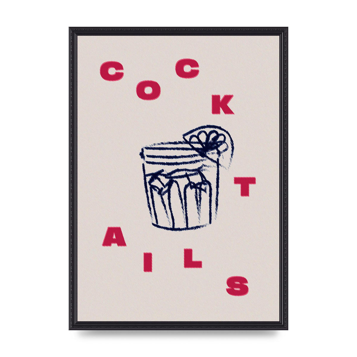 Cocktails" Wall Art - A2 framed