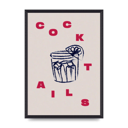 Cocktails" Wall Art - A2 framed