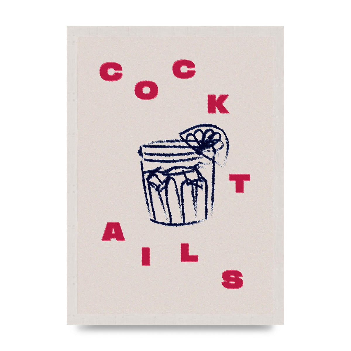 Cocktails" Wall Art - A3 framed