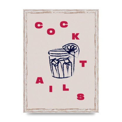 Cocktails" Wall Art - A3 framed