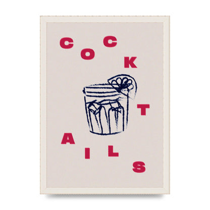 Cocktails" Wall Art - A3 framed
