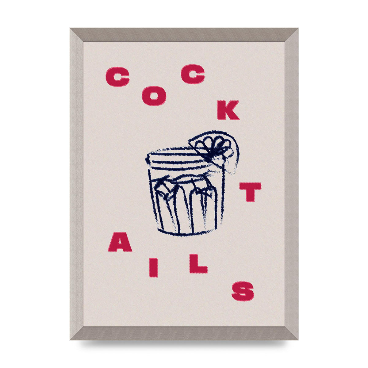 Cocktails" Wall Art - A3 framed