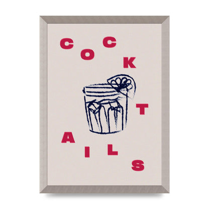 Cocktails" Wall Art - A3 framed