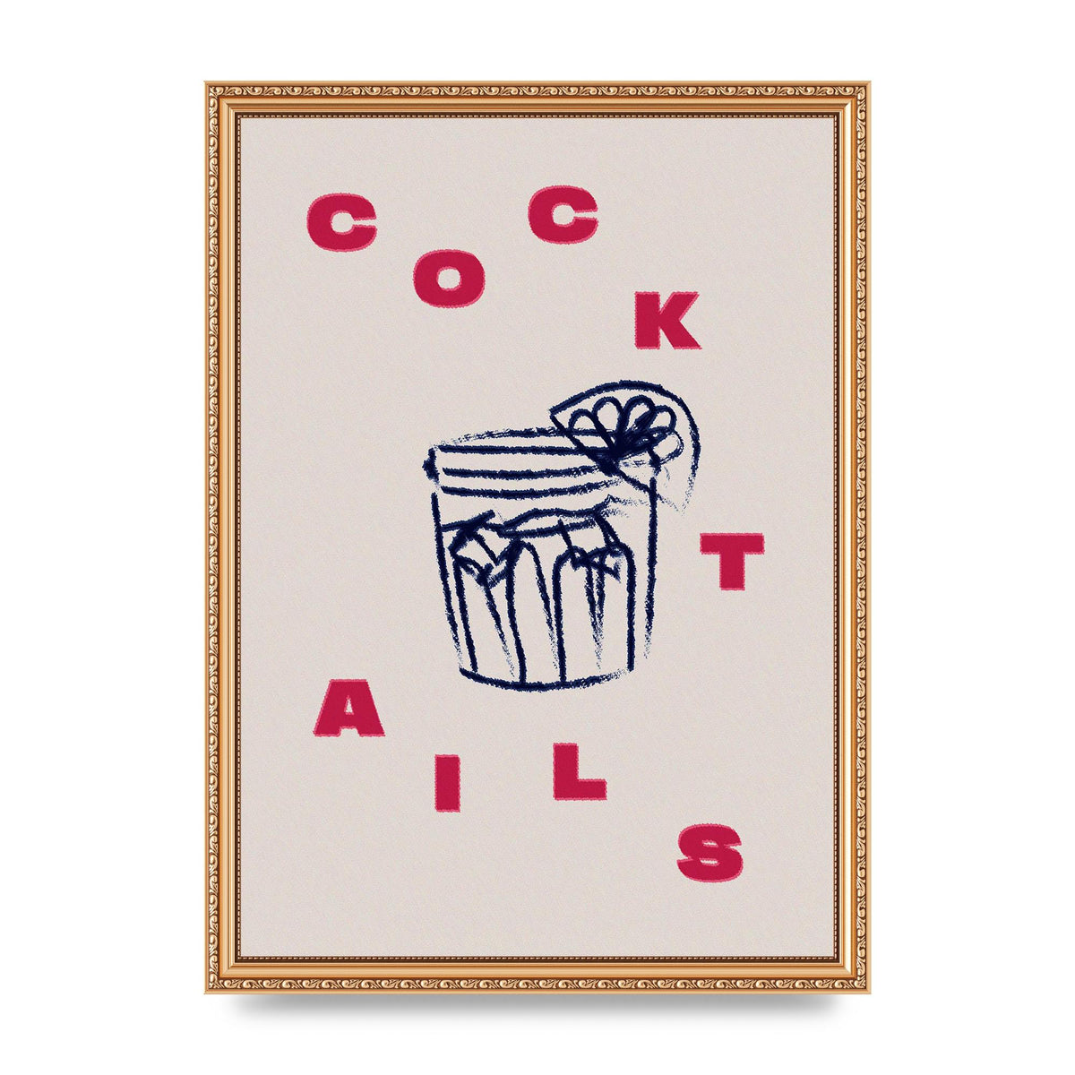 Cocktails" Wall Art - A3 framed
