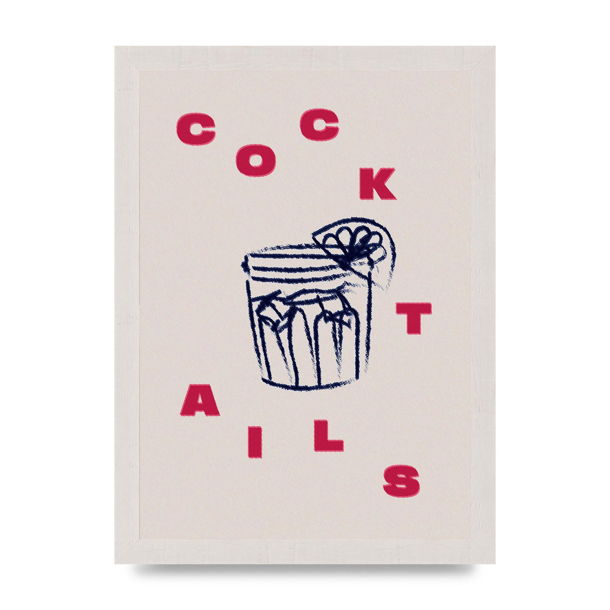 Cocktails" Wall Art - A4 framed