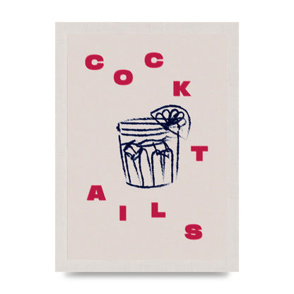 Cocktails" Wall Art - A4 framed