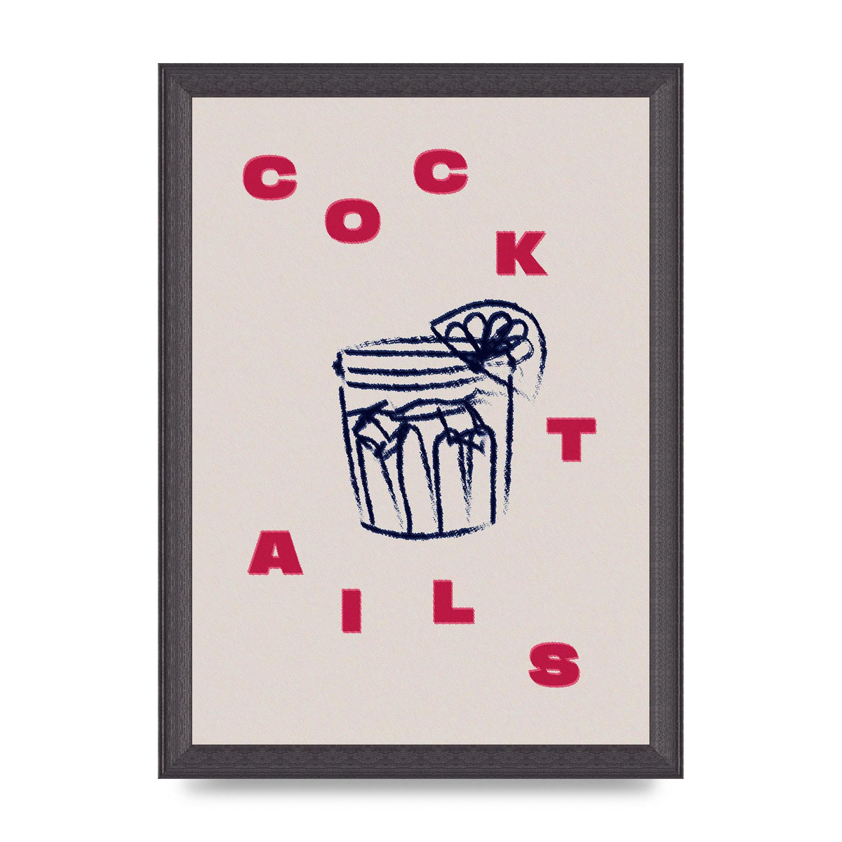 Cocktails" Wall Art - A4 framed
