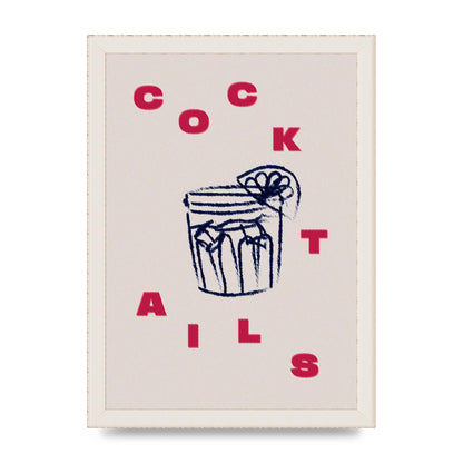 Cocktails" Wall Art - A4 framed