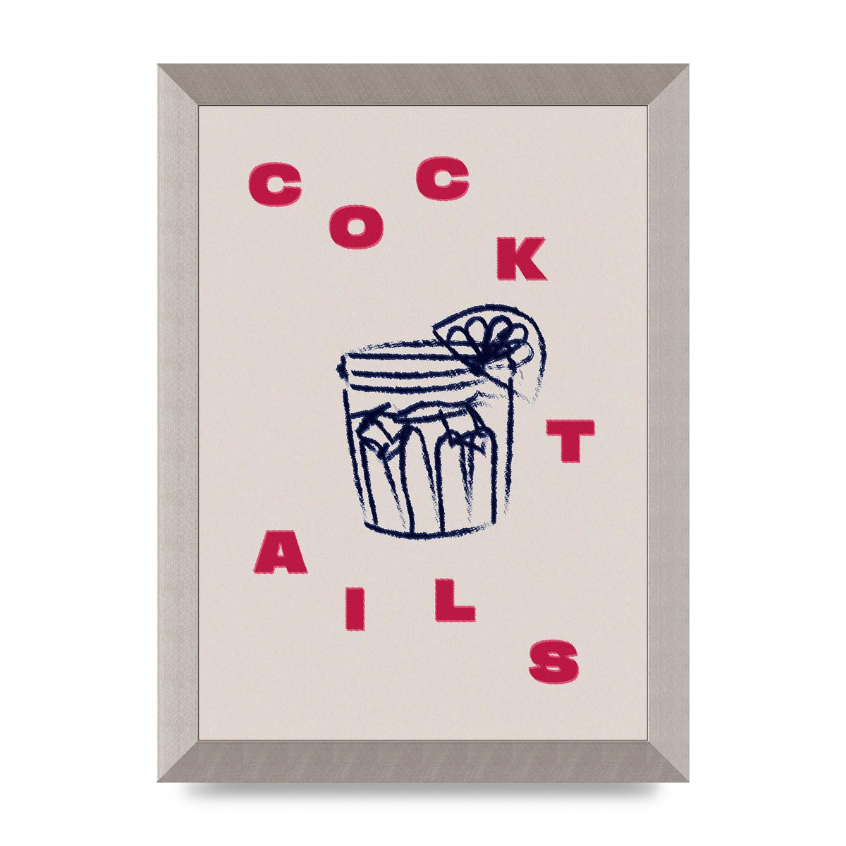 Cocktails" Wall Art - A4 framed