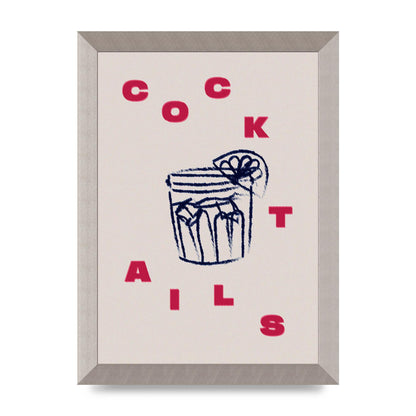 Cocktails" Wall Art - A4 framed