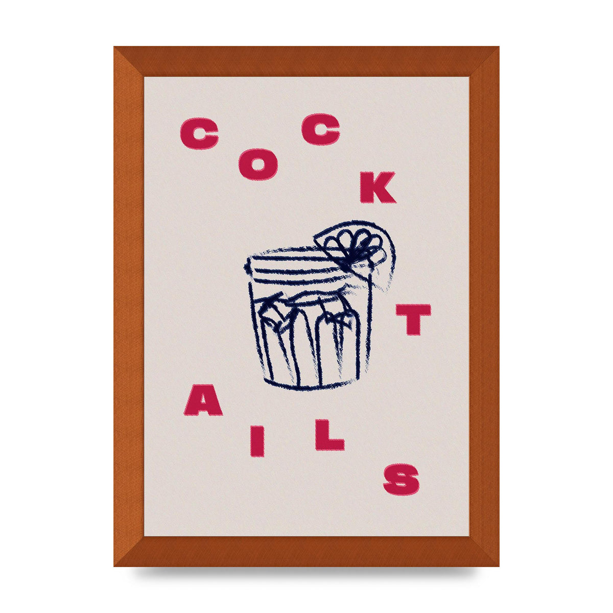 Cocktails" Wall Art - A4 framed