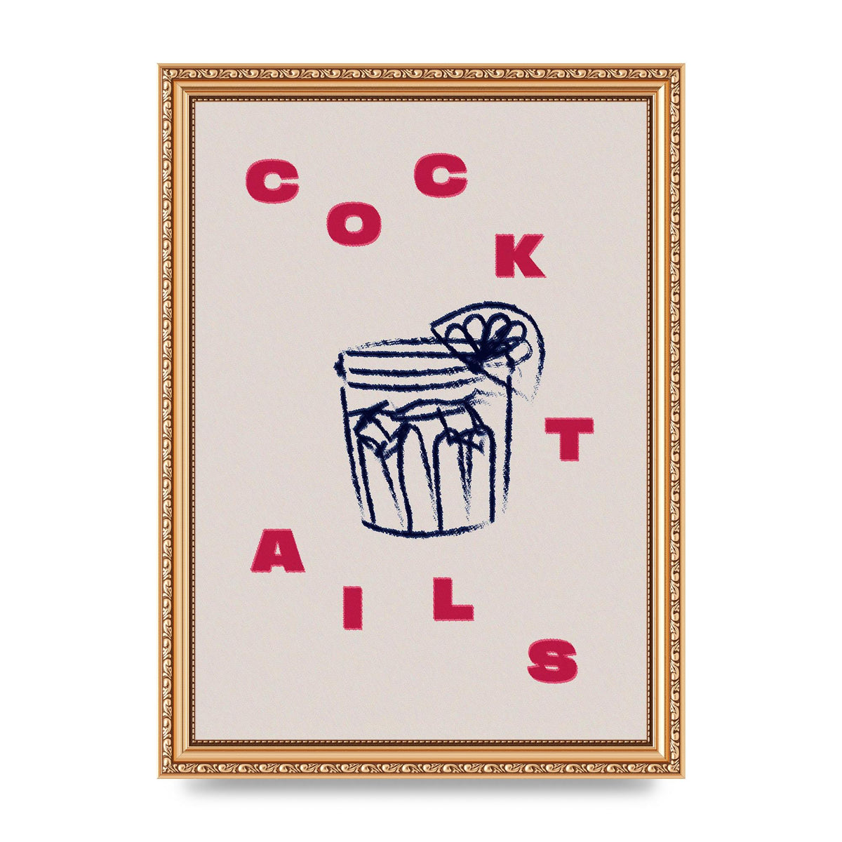 Cocktails" Wall Art - A4 framed
