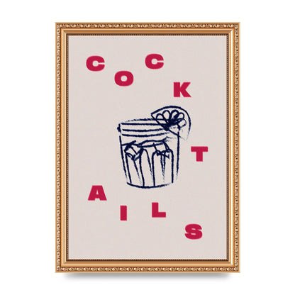 Cocktails" Wall Art - A4 framed
