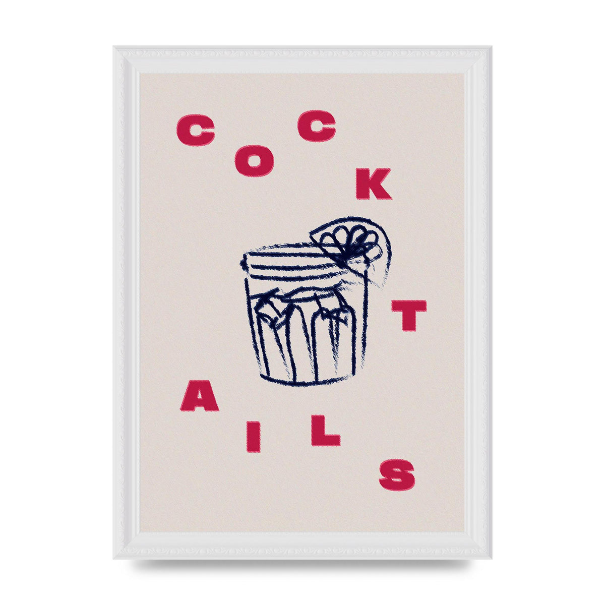 Cocktails" Wall Art - A4 framed