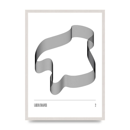 Liquid Shapes Two Printed Poster - A2 framed
