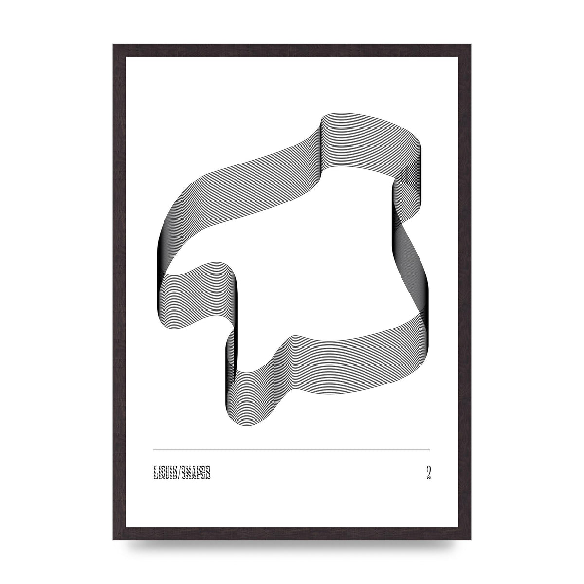 Liquid Shapes Two Printed Poster - A2 framed