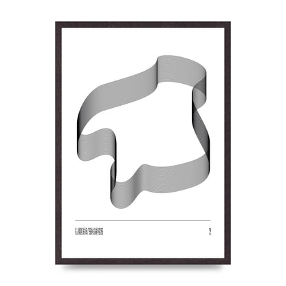 Liquid Shapes Two Printed Poster - A2 framed