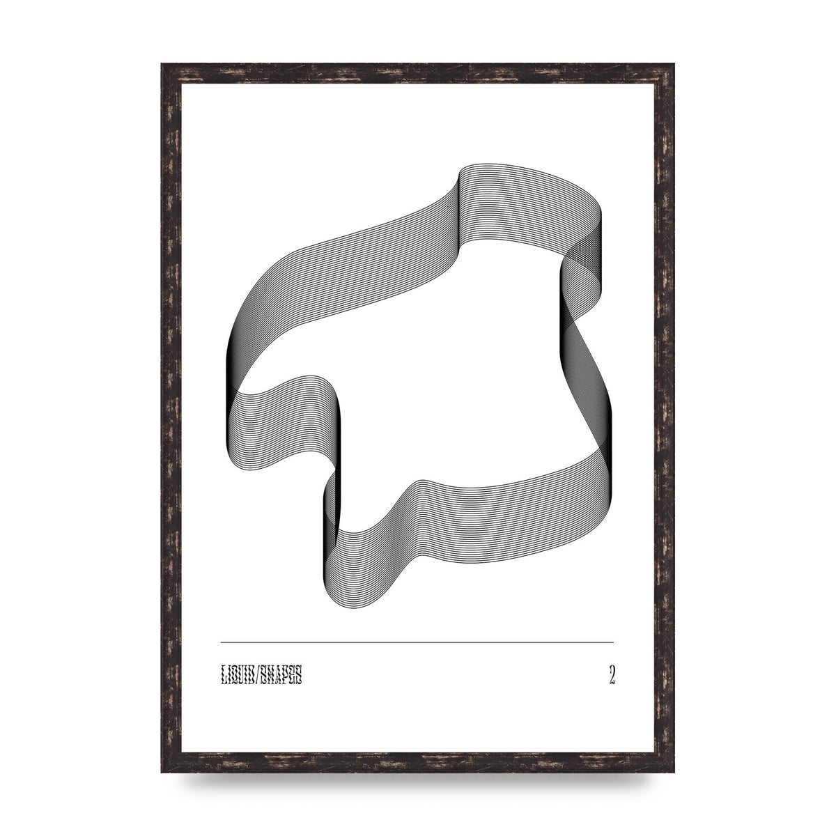 Liquid Shapes Two Printed Poster - A2 framed