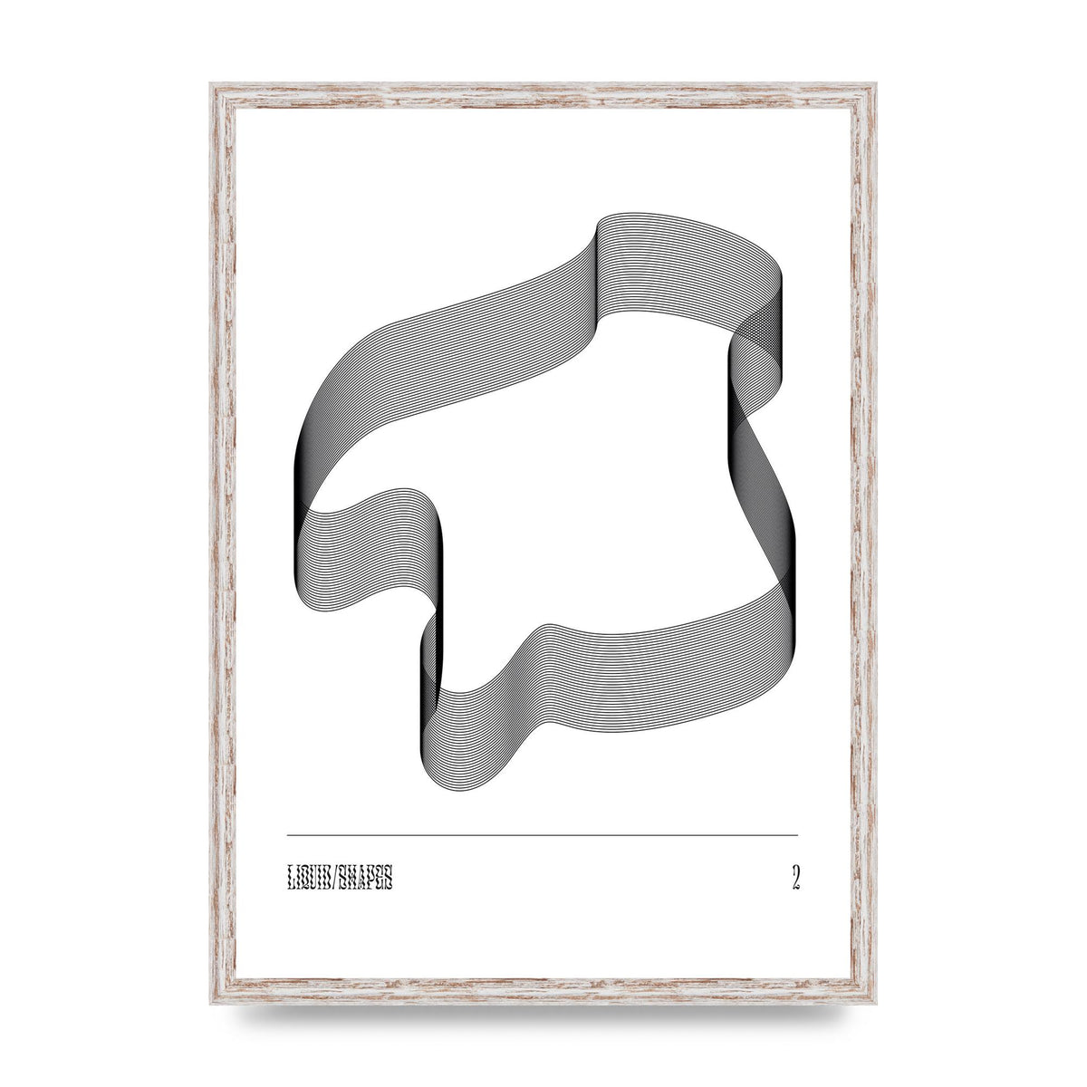 Liquid Shapes Two Printed Poster - A2 framed