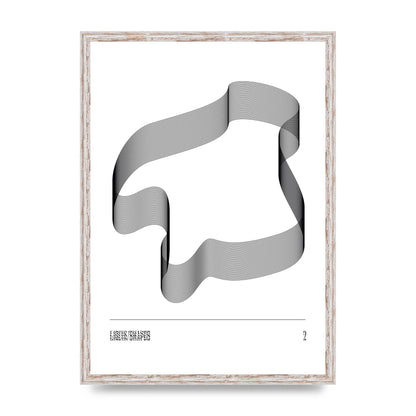 Liquid Shapes Two Printed Poster - A2 framed